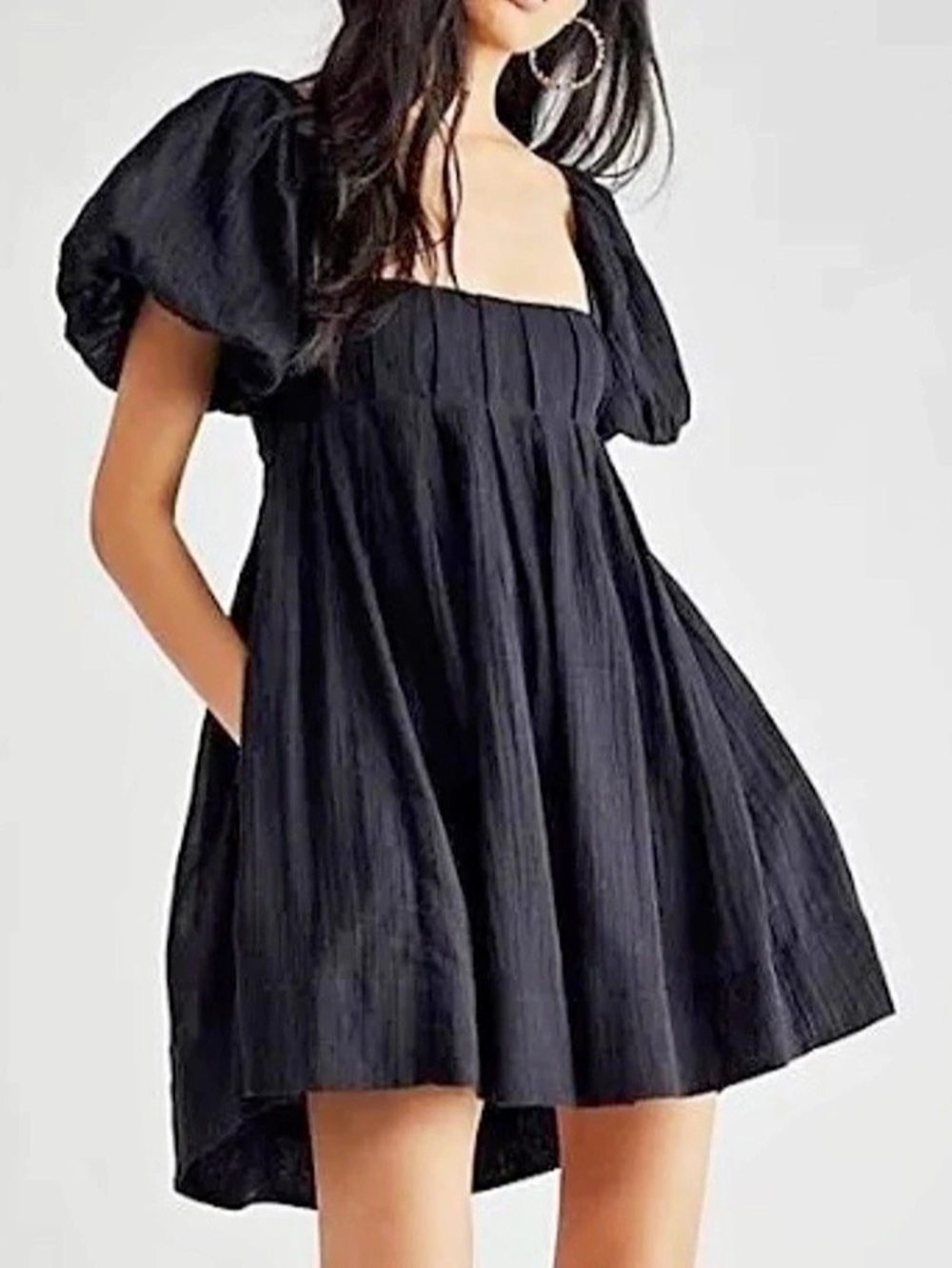 Free People Marina Mini Dress in Black